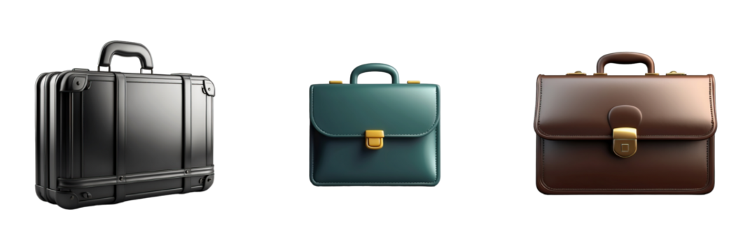 briefcase isolated on transparent background