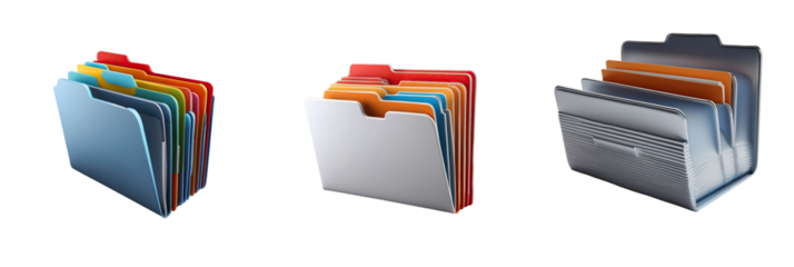 file folder isolated on transparent background