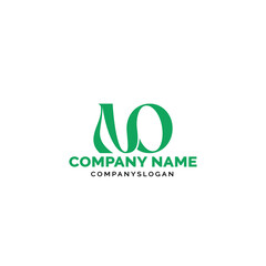 Letter NO logo design, vector logo design, illustration 