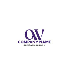 Letter OW logo design, vector logo design, illustration 