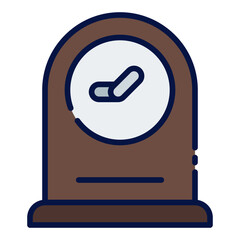 Desk Clock filled line icon