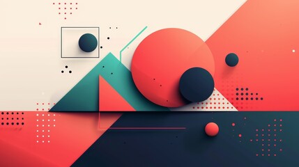 Obraz premium Minimalist Themed Geometric Animation