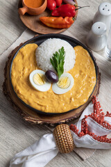 Aji de gallina chicken cream plate lunch dish peru peruvian food