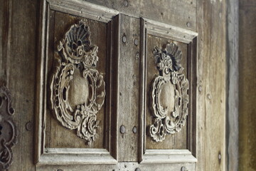 Decoration on an old door