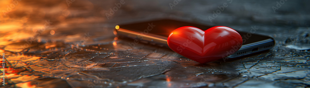 Poster photo realistic high resolution image of mobile payment for charity donations with a glossy backdrop