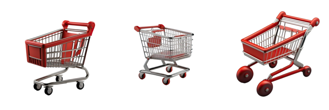 shopping cart isolated on transparent background