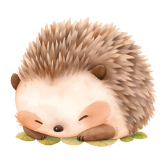 Nursery Woodland Animal Watercolor Clipart, Baby Hedgehog Watercolor, Hedgehog Illustration, Wildlife Watercolor