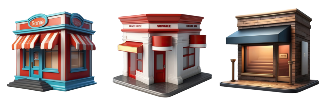 store isolated on transparent background