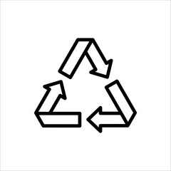 Recycle icon. Recycle vector illustration for web design. isolated on white background