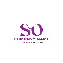 Letter SO logo design, vector logo design, illustration 