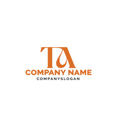 Letter TA logo design, vector logo design, illustration 