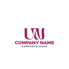 Letter UN logo design, vector logo design, illustration 