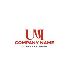 Letter UM logo design, vector logo design, illustration 