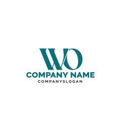 Letter WO logo design, vector logo design, illustration 
