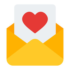 Love Letter flat icon