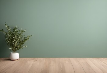 Ai generated illustration of room with green grass and wall. wallpaper, interior