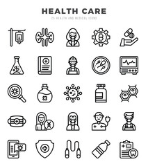 HEALTH CARE icon pack for your website. mobile. presentation. and logo design.