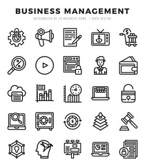 Business Management Lineal icons. Vector Lineal illustration.