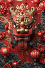 Chinese New Year Dragon Tradition Dance