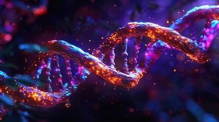 Microscopic image of a colorful