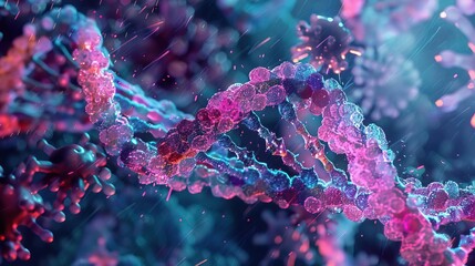 Microscopic image of a DNA double helix