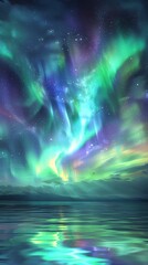 The aurora borealis, also known as the northern lights, is a natural phenomenon that creates a beautiful light display that can be seen in various colors, including green, pink, an