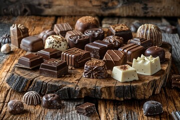 assortment of chocolate bonbons