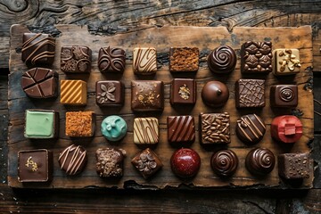 assortment of chocolate bonbons