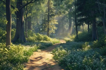 Obraz premium Lost in the Woods: Discovering Nature's Hidden Beauty