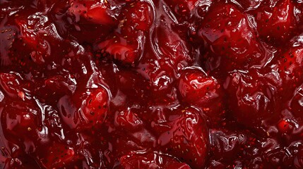 the texture of strawberry jam