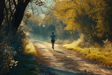 Serene Run: Embracing Nature's Path