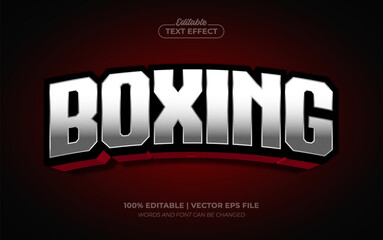 Boxing 3d Editable Text Effect Template Style Premium Vector