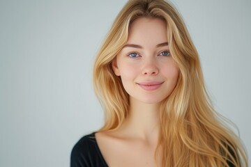 Fototapeta premium Modern Elegance: Young British Woman in Professional Photo