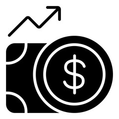 Inflation glyph icon