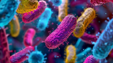 Naklejka premium Colorful Cell Phones Close Up