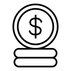 Coin line icon