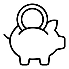 Piggy Bank line icon