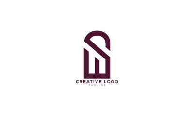 SW WS Abstract initial monogram letter alphabet logo design