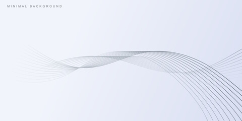 Fototapeta premium Modern white abstract background with flowing and wavy lines