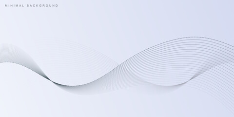 Modern white abstract background with flowing and wavy lines