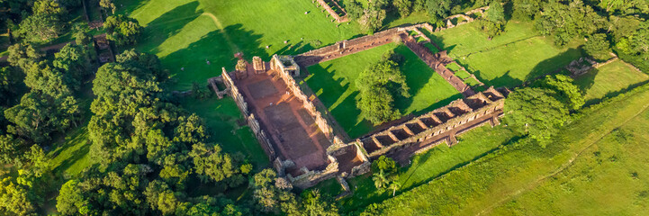 Jesuits Ruins. San Ignacio mini mission founded in 1632 by the Jesuits, Misiones Province, Argentina