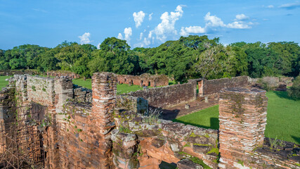 Jesuits Ruins. San Ignacio mini mission founded in 1632 by the Jesuits, Misiones Province, Argentina