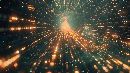 Fototapeta premium Captivating Connectivity: Exploring the Dynamic Depths of Digital Data Streams in the Modern Era of Information Technology and Communication Networks