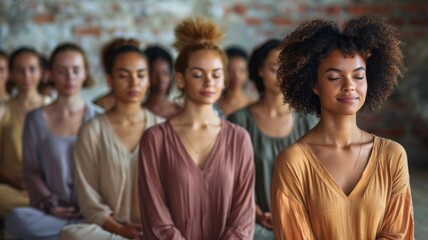 Group of Women Participating in Yoga Class