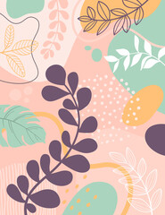 Fototapeta premium Design banner background. Colorful poster background. art print for beauty, fashion and natural products,wellness, wedding and event.