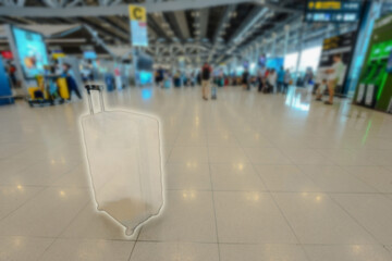 Invisible luggage vanishes at the airport, highlighting the vulnerability of baggage in crowded...