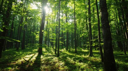 Rooting in Forest Natural Verdant Trees