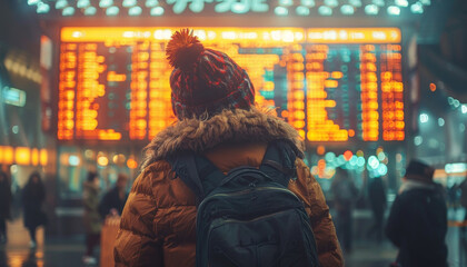 A woman wearing a yellow jacket by AI generated image