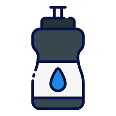 Water Bottle filled line icon