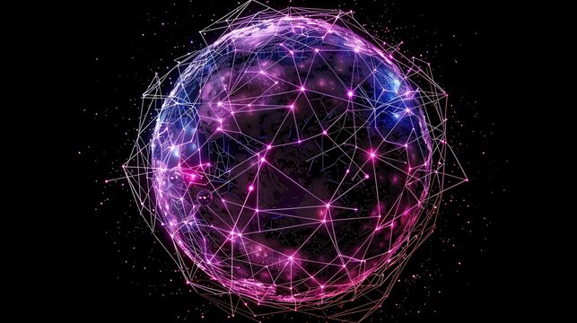 Exploring the Digital Frontier: Futuristic Sphere Glowing with Technological Wonders in a World of Infinite Possibilities and Connectivity